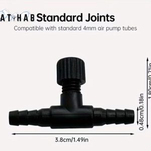 Airline Control/Flow Regulator valve Black 1pc